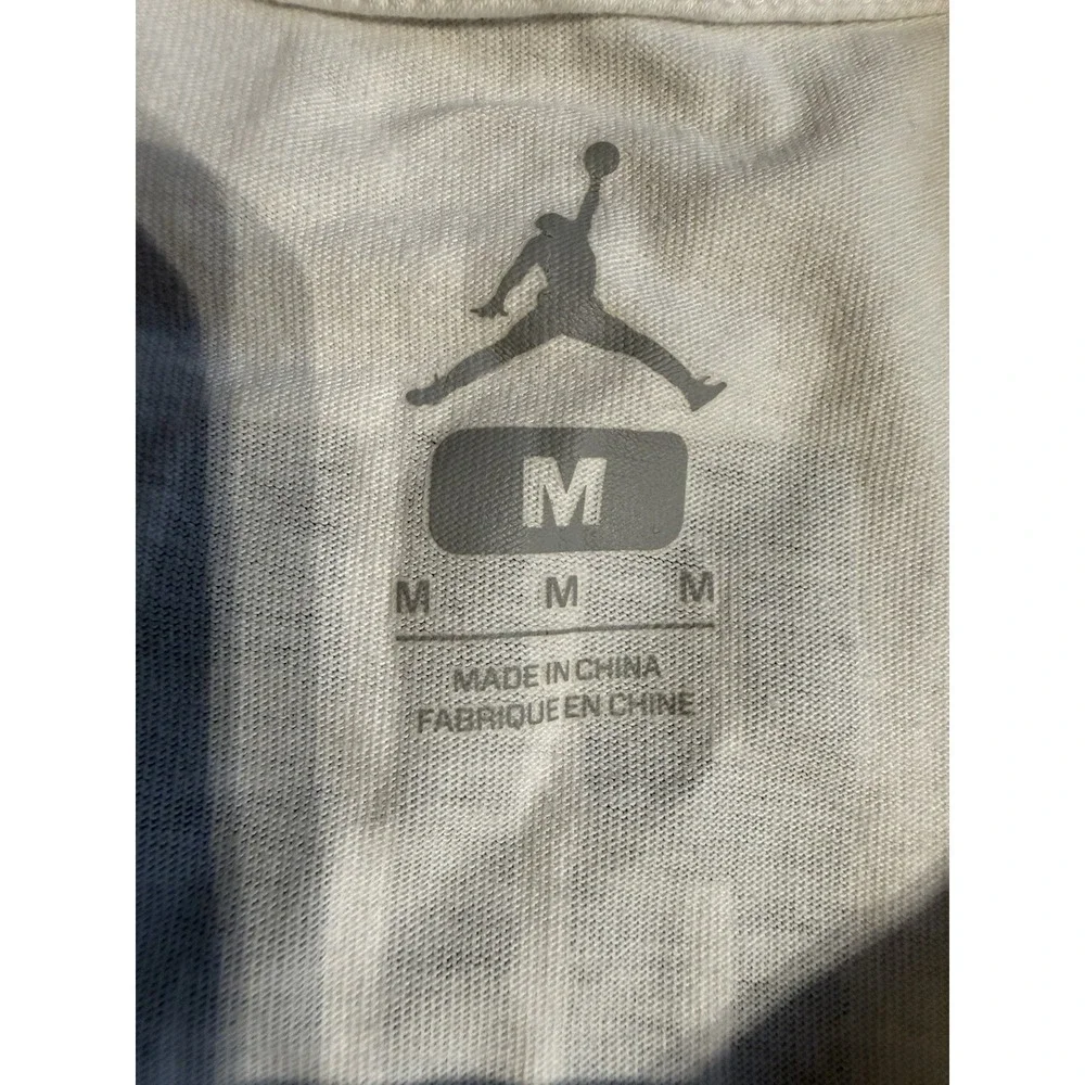 Jordan Wings Long Sleeve Shirt Mens M White Six Rings Two Golds MJ Poster Tee